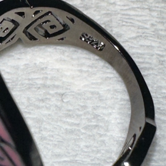 lack Gold/ Rhodium Plated Sterling Silver Beauty & The Beast Eternal Rose Ring - Picture 6 of 6